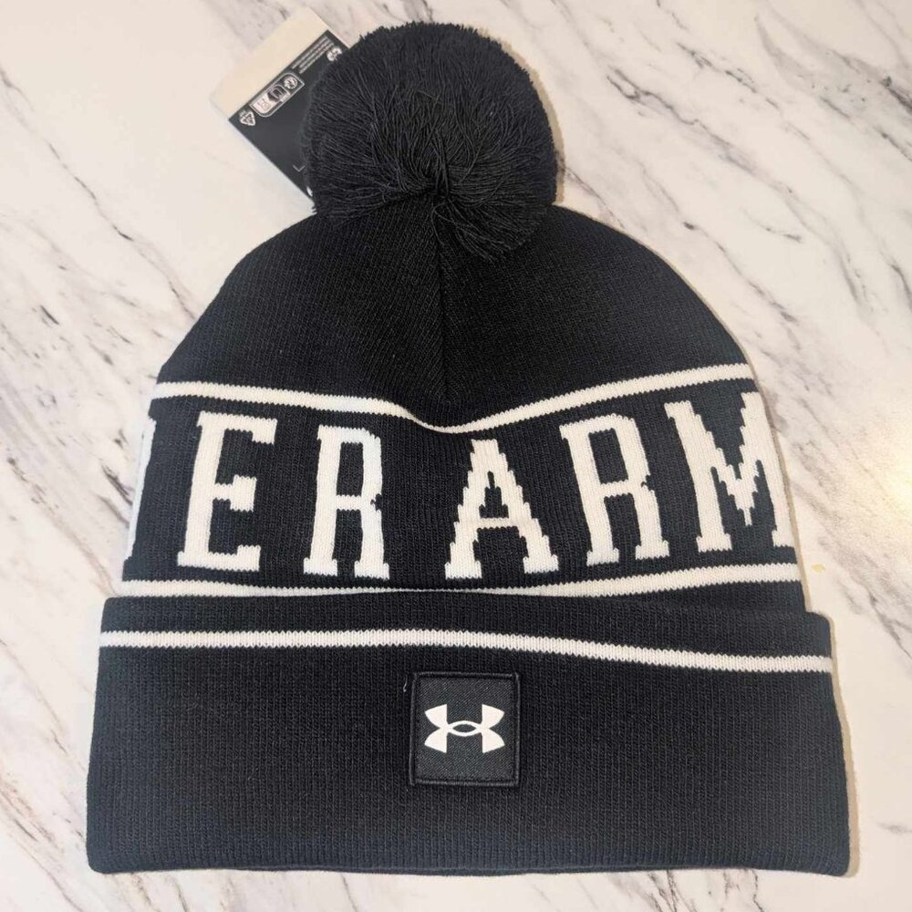 *3/$25* NWT Men's Under Armour Black/White Winter Hat